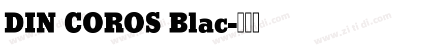 DIN COROS Blac字体转换